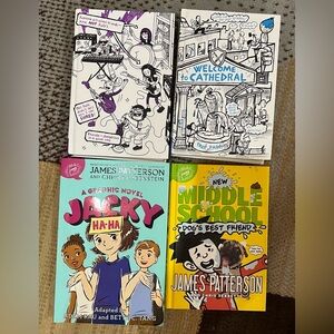 🆕📚  4 book Bundle NWT by James Patterson Jacky Middle School Cathedral